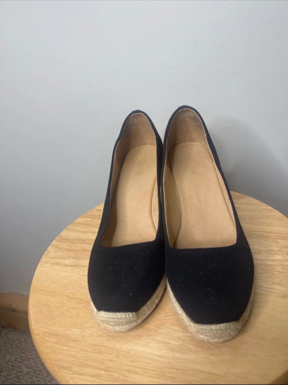 J. Crew Black Espadrille Slip-On Flats